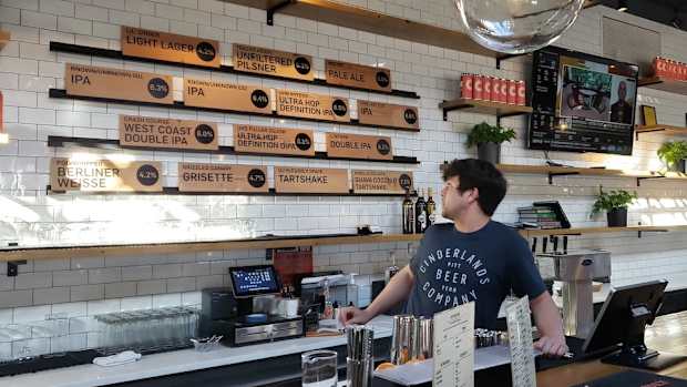 Choosing Beer at Cinderlands